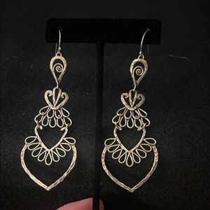925 Elegant Sterling  Silver Dangle Earrings
